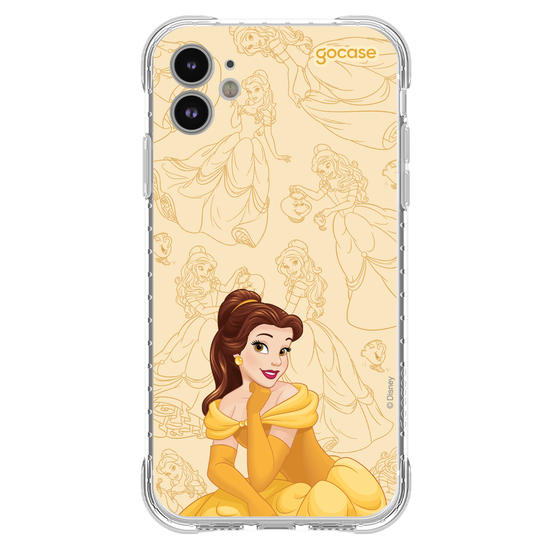 Capinha para celular Disney Princesas - Bela - Elegant Pattern