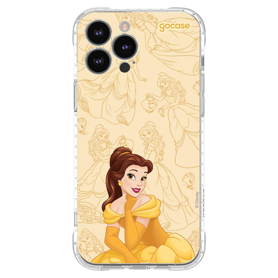 Capinha para celular Disney Princesas - Bela - Elegant Pattern