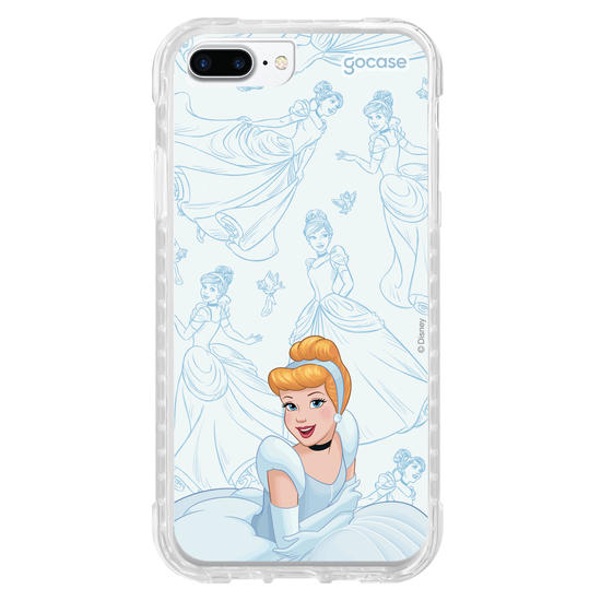 Capinha para celular Disney - Princesas - Cinderela - Elegant Pattern