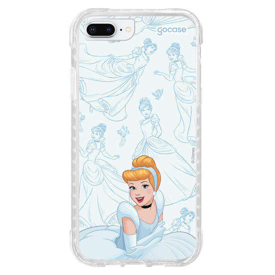 Capinha para celular Disney - Princesas - Cinderela - Elegant Pattern