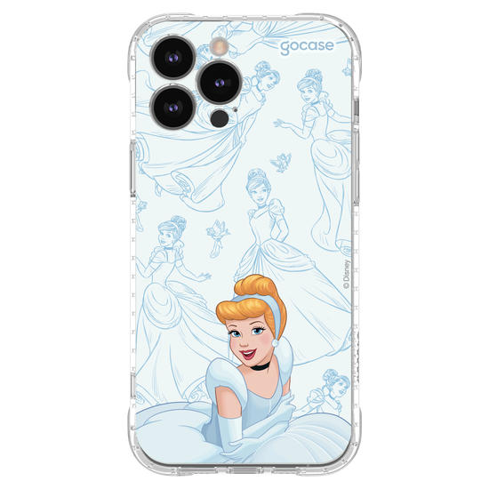 Capinha para celular Disney - Princesas - Cinderela - Elegant Pattern