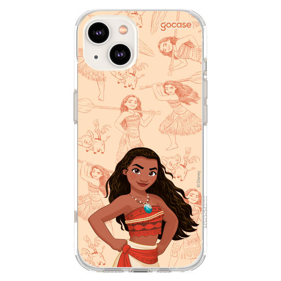 Capinha para celular Disney - Princesas - Moana - Elegant Pattern