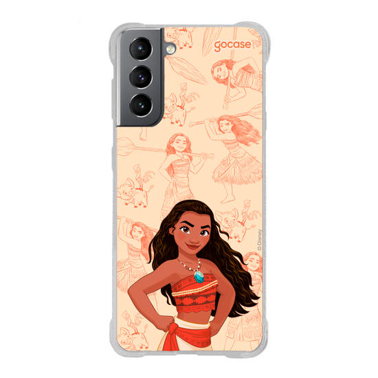 Capinha para celular Disney - Princesas - Moana - Elegant Pattern