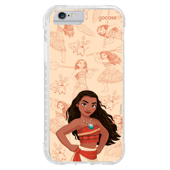 Capinha para celular Disney - Princesas - Moana - Elegant Pattern