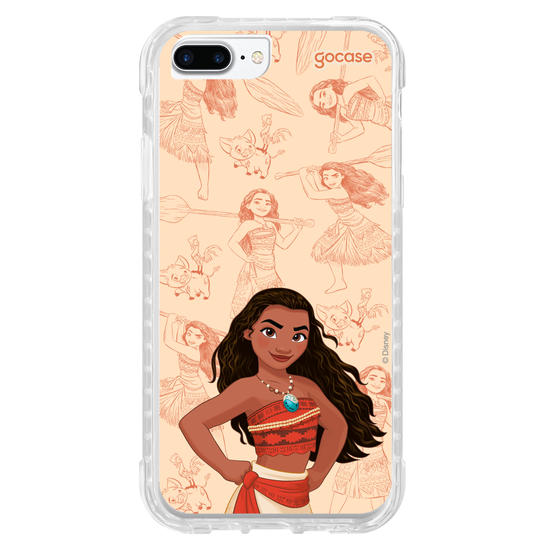 Capinha para celular Disney - Princesas - Moana - Elegant Pattern
