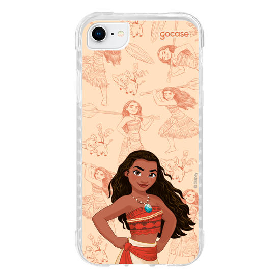 Capinha para celular Disney - Princesas - Moana - Elegant Pattern