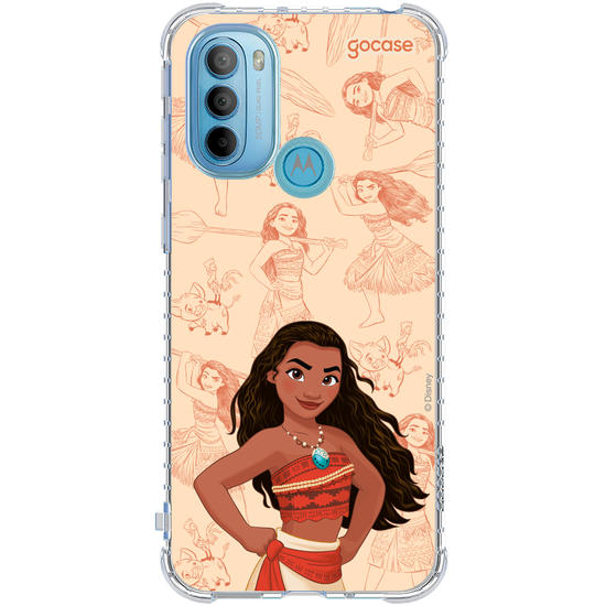 Capinha para celular Disney - Princesas - Moana - Elegant Pattern