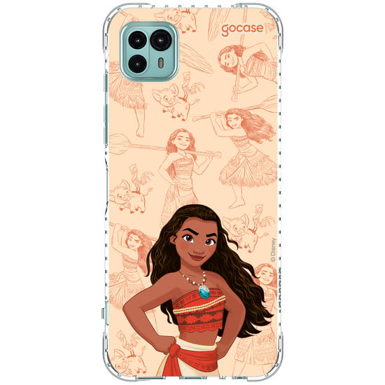 Capinha para celular Disney - Princesas - Moana - Elegant Pattern