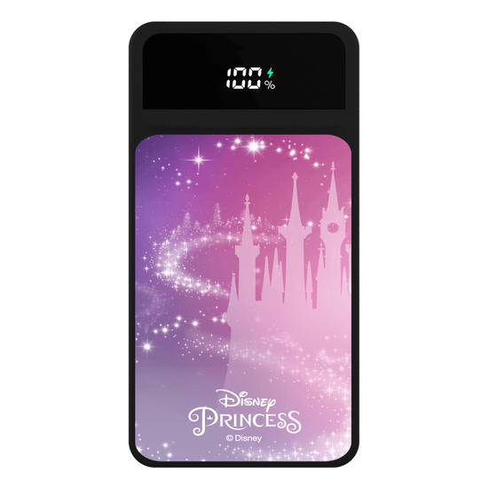 Carregador Portátil Turbo 10000mah Preto - Princesas - Castelo e Magia