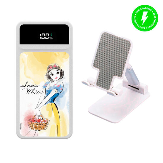 Carregador Portátil Turbo 10000mah - Princesas - Branca de Neve e Aquarela