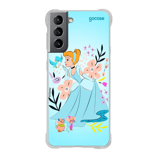 Capinha para celular  Cinderela - Lindas Flores