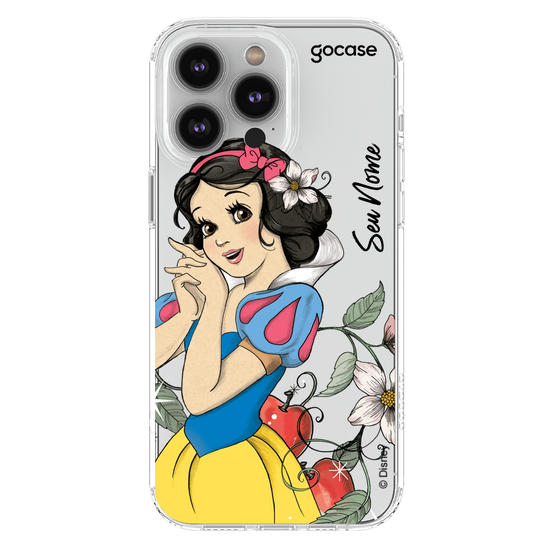 Capinha para celular Disney - Princesas - Branca de Neve Brilhos e Flores