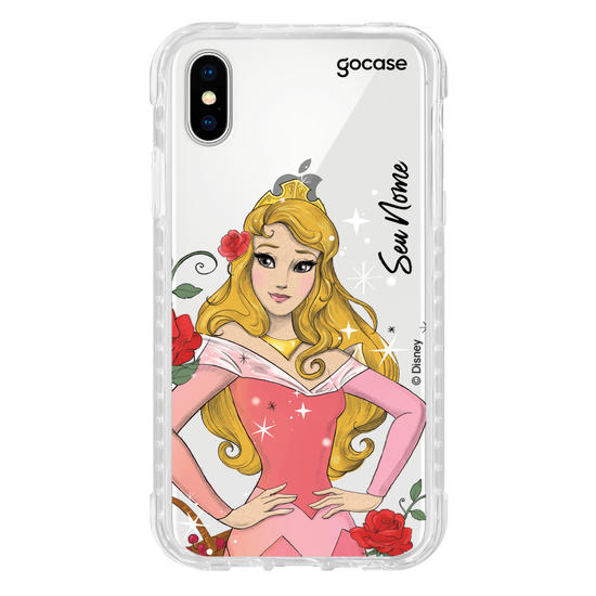 Capinha para celular Disney - Princesas - Aurora Brilhos e Flores