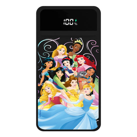 Carregador Portátil Turbo 10000mah Preto - Princesas - Todas Juntas