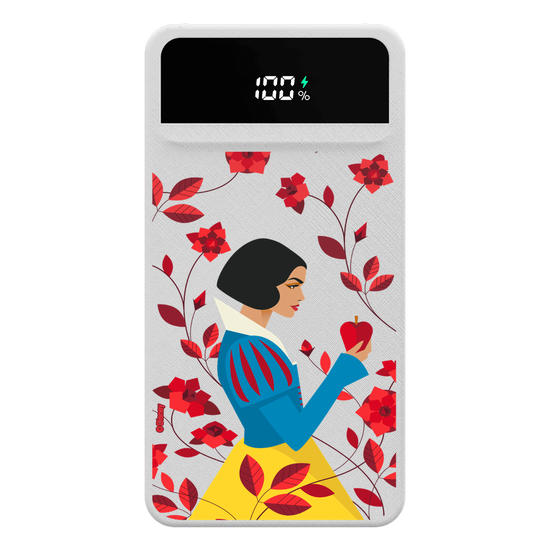 Carregador Portátil Turbo 10000mah - Branca de Neve - Rosas Vermelhas