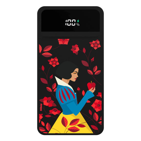 Carregador Portátil Turbo 10000mah - Branca de Neve - Rosas Vermelhas