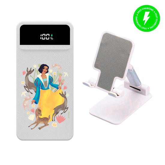 Carregador Portátil Turbo 10000mah - Branca de Neve - Animais da Floresta