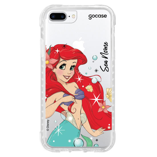 Capinha para celular Disney - Princesas - Ariel Brilhos e Flores