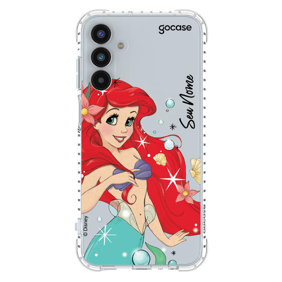 Capinha para celular Disney - Princesas - Ariel Brilhos e Flores