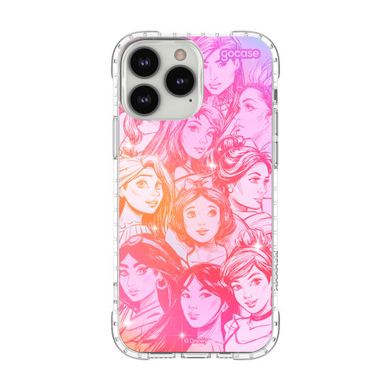 Capinha para celular  Princesas - Rostos Realistas com Degradê
