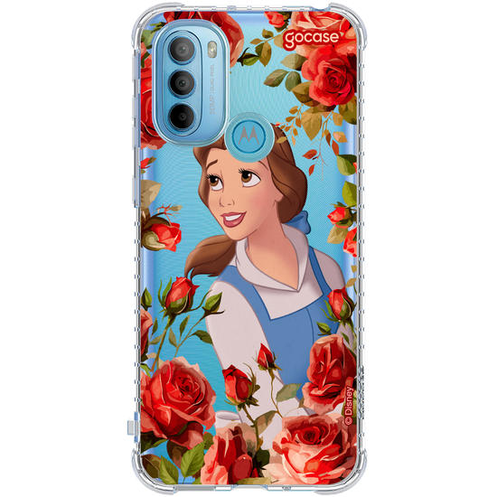 Capinha para celular  Princesas - Bela com Rosas