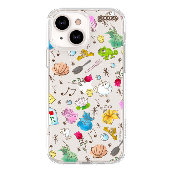 Capinha para celular Princesas - Elementos Aquarelados