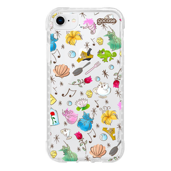 Capinha para celular  Princesas - Elementos Aquarelados