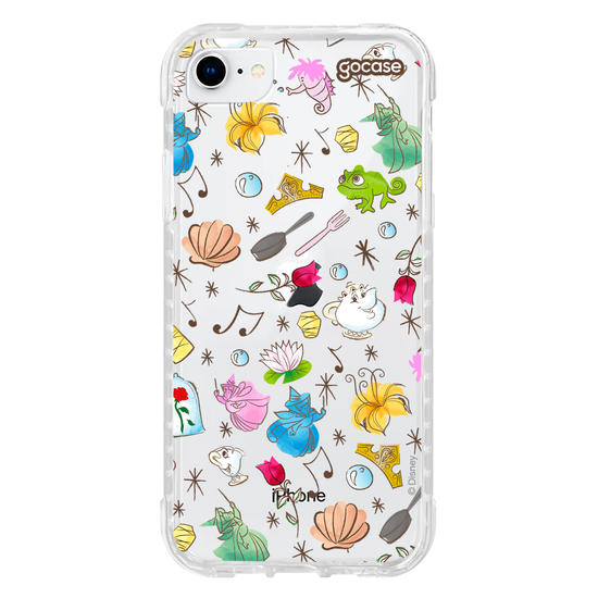 Capinha para celular  Princesas - Elementos Aquarelados