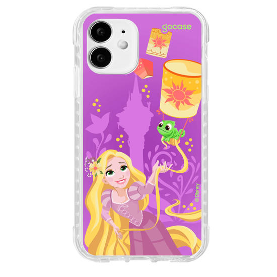 Capinha para celular  Rapunzel, Pascal e Lanternas