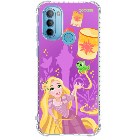 Capinha para celular  Rapunzel, Pascal e Lanternas