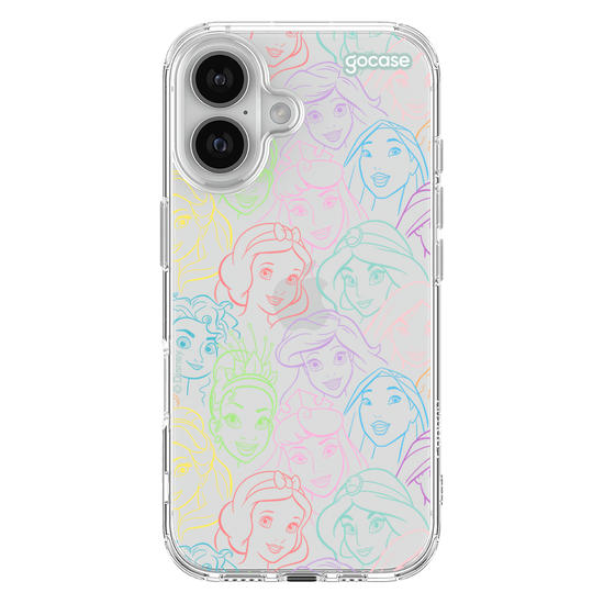Capinha para celular  Princesas - Rostinhos Rainbow