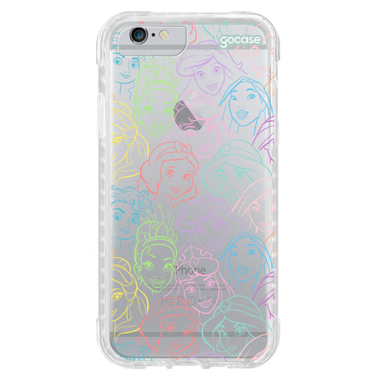 Capinha para celular  Princesas - Rostinhos Rainbow