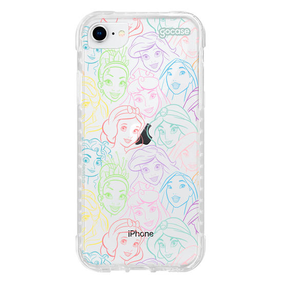 Capinha para celular  Princesas - Rostinhos Rainbow