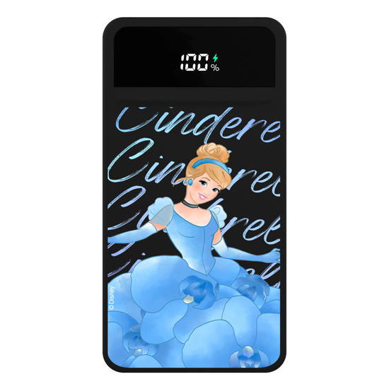 Carregador Portátil Turbo 10000mah Preto - Princesas - Cinderela Floral Dress