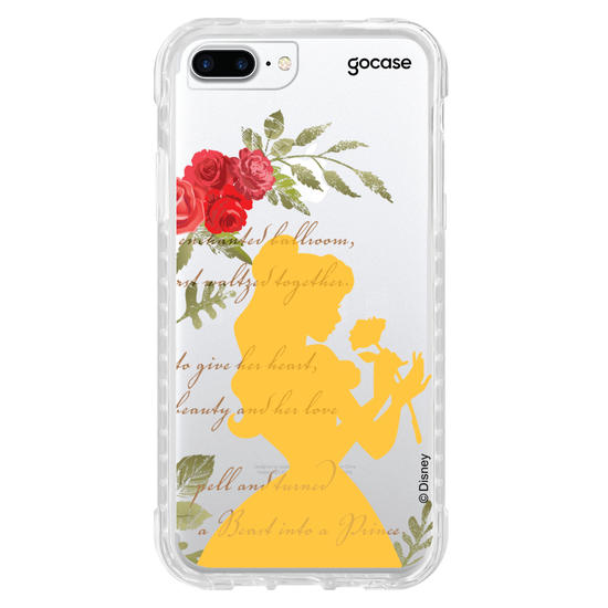 Capinha para celular Disney - Princesas -A Bela e a Fera Roses