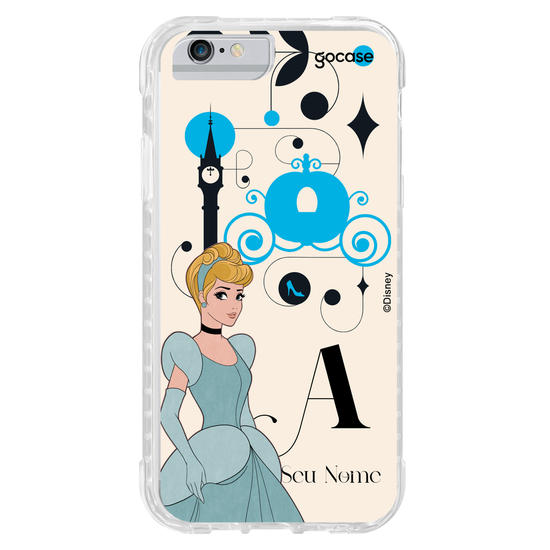 Capinha para celular Disney - Princesas - Cinderela Inicial Fancy
