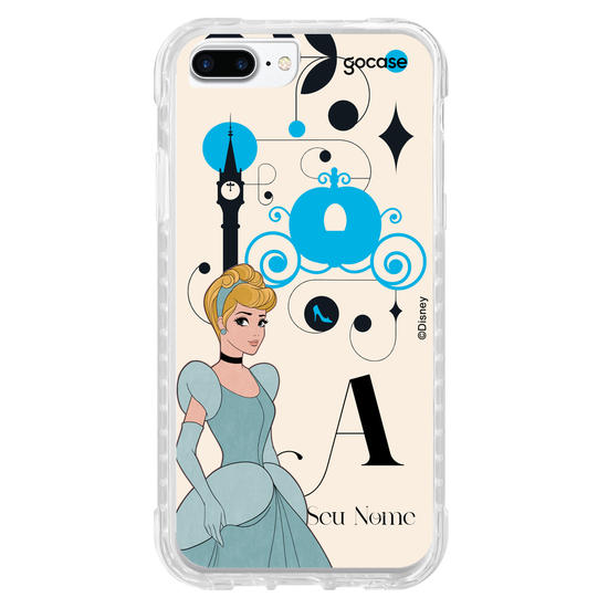 Capinha para celular Disney - Princesas - Cinderela Inicial Fancy