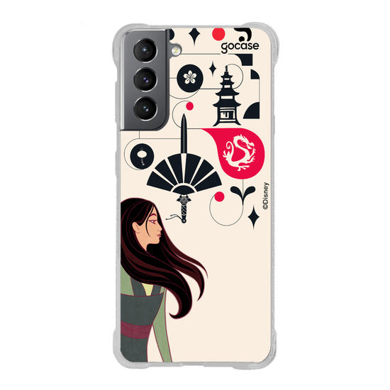 Capinha para celular Disney - Princesas - Mulan Inicial Fancy