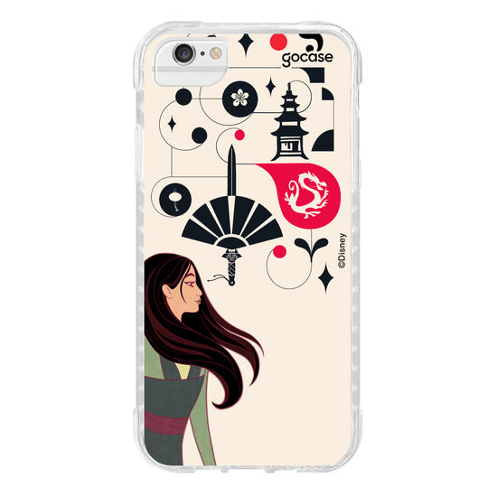 Capinha para celular Disney - Princesas - Mulan Inicial Fancy