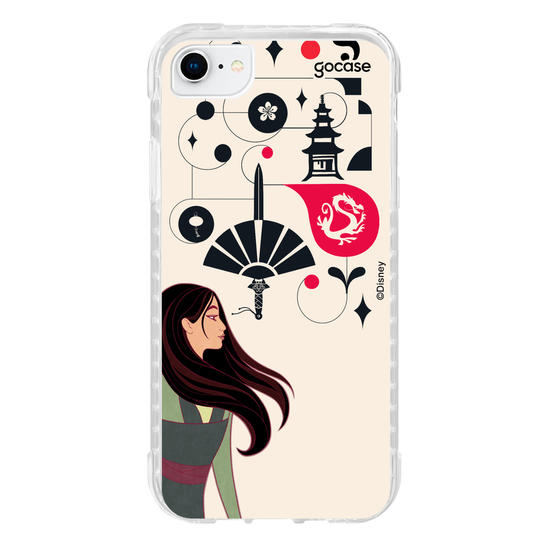 Capinha para celular Disney - Princesas - Mulan Inicial Fancy