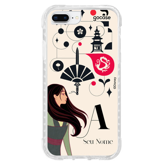 Capinha para celular Disney - Princesas - Mulan Inicial Fancy