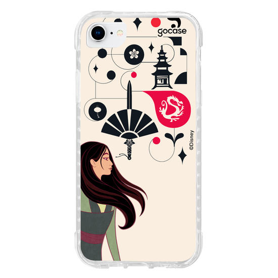 Capinha para celular Disney - Princesas - Mulan Inicial Fancy
