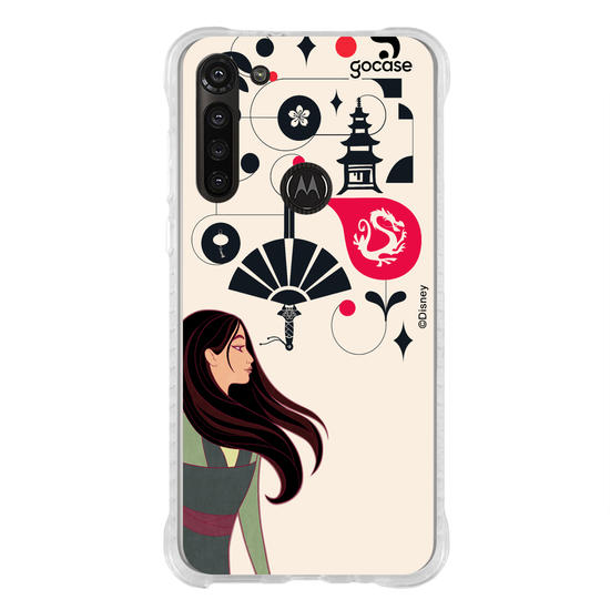 Capinha para celular Disney - Princesas - Mulan Inicial Fancy