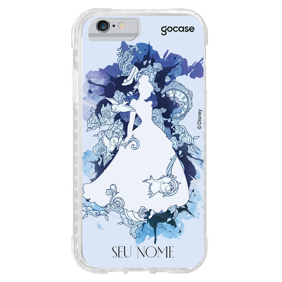 Capinha para celular Disney - Princesas - Cinderela Watercolor