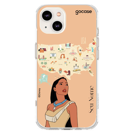 Capinha para celular Disney - Princesas - Pocahontas Map