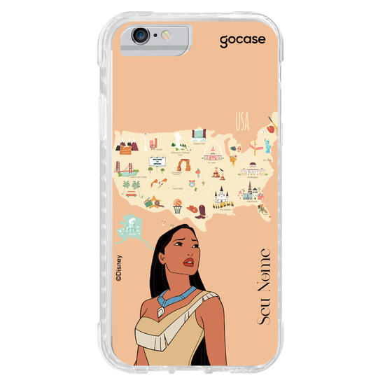 Capinha para celular Disney - Princesas - Pocahontas Map