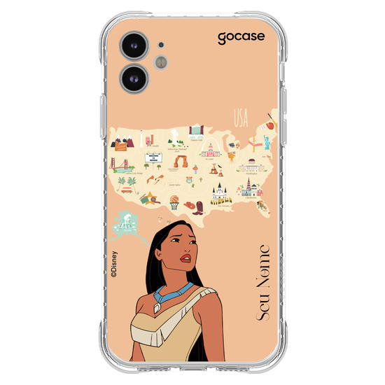 Capinha para celular Disney - Princesas - Pocahontas Map