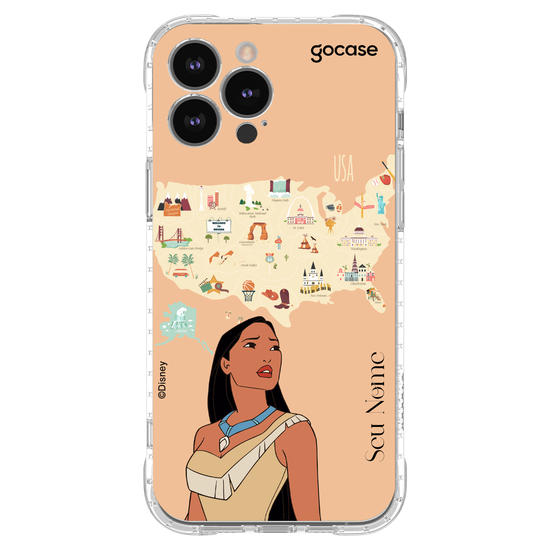 Capinha para celular Disney - Princesas - Pocahontas Map