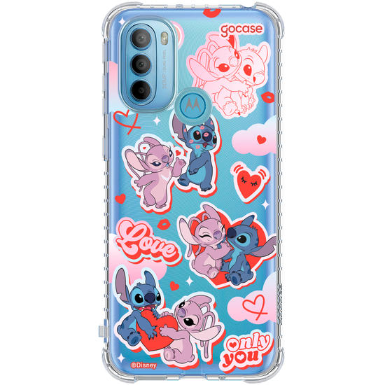 Capinha para celular  Stitch e Angel - My Lover