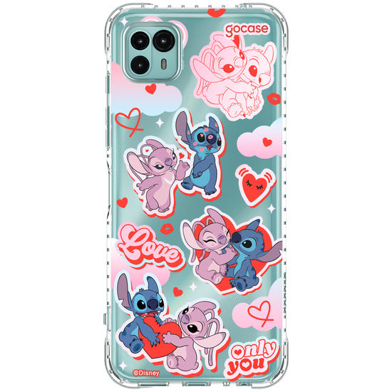 Capinha para celular  Stitch e Angel - My Lover